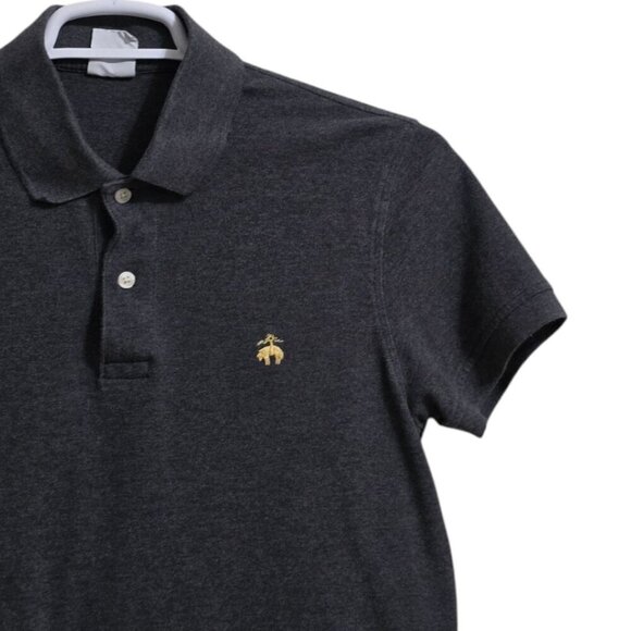 Brooks Brothers 1818 Gray Slim Fit Polo Shirt Sz M - Picture 3 of 11